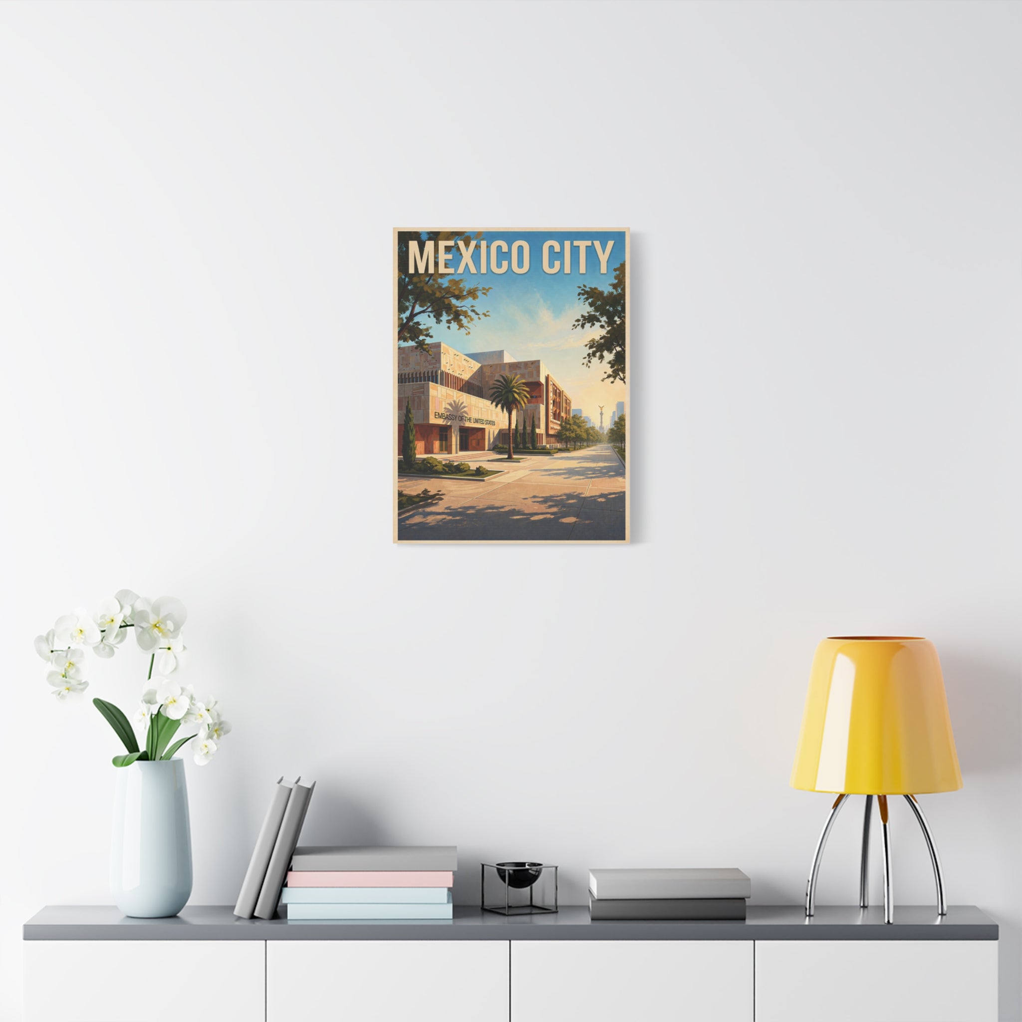 Mexico City Embassy Wrapped Canvas