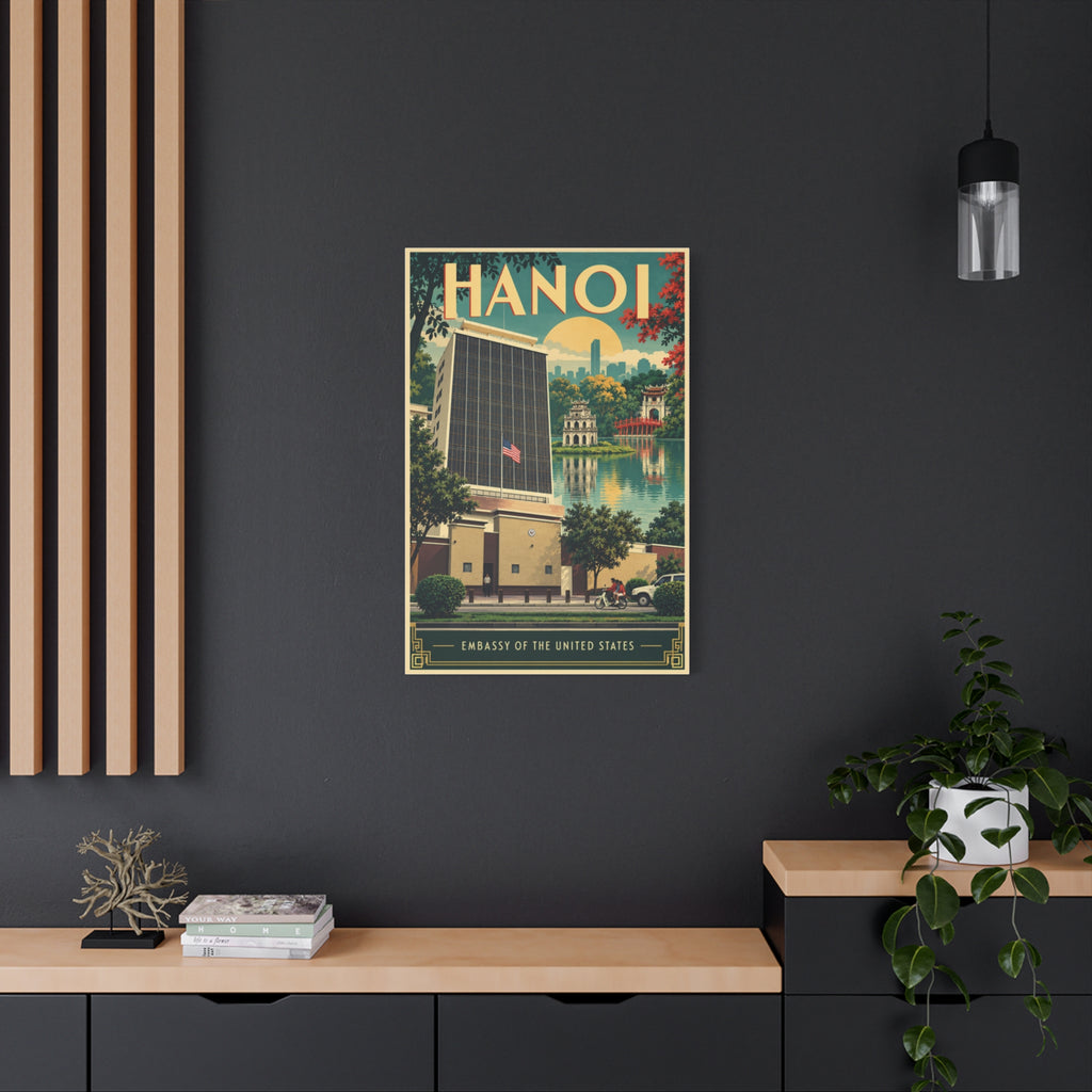 Hanoi Embassy Wrapped Canvas