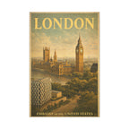 London Embassy Wrapped Canvas