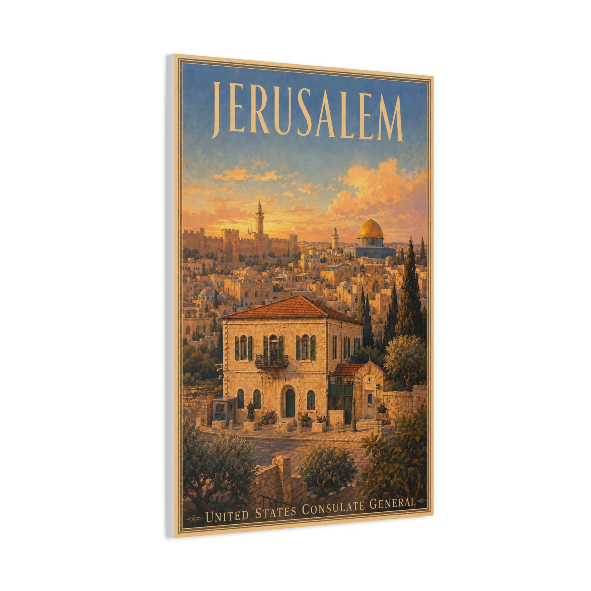 Jerusalem Consulate General Wrapped Canvas