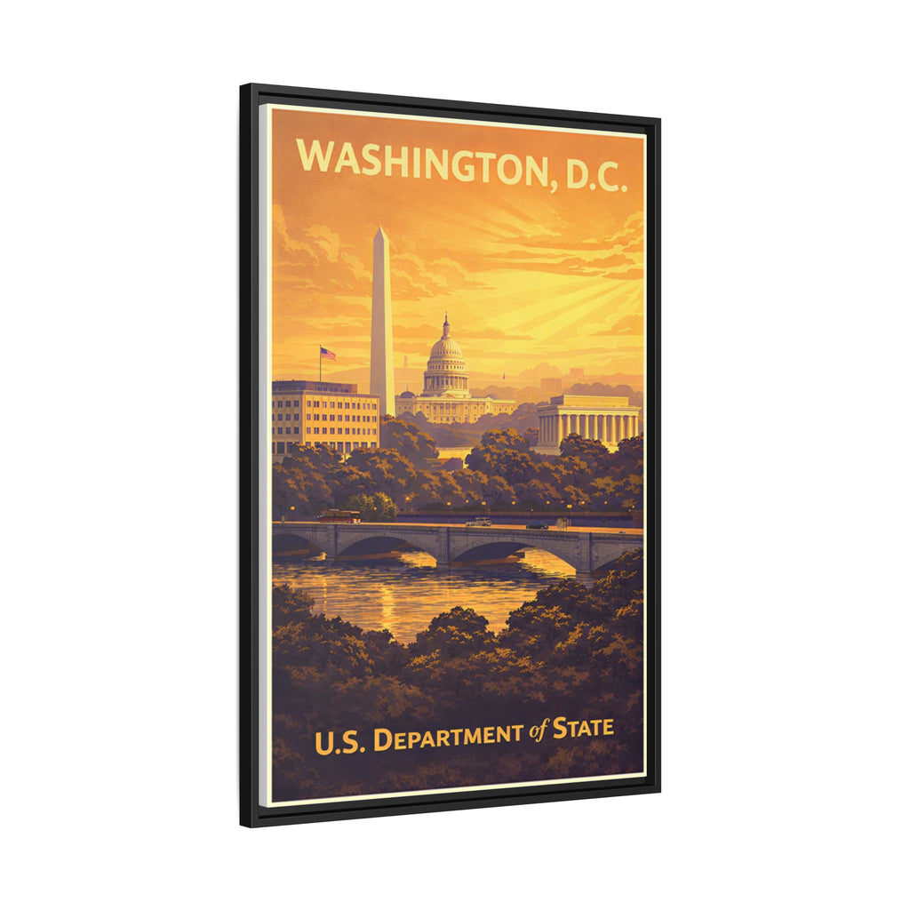 Washington D.C. Department of State Wrapped Canvas Framed