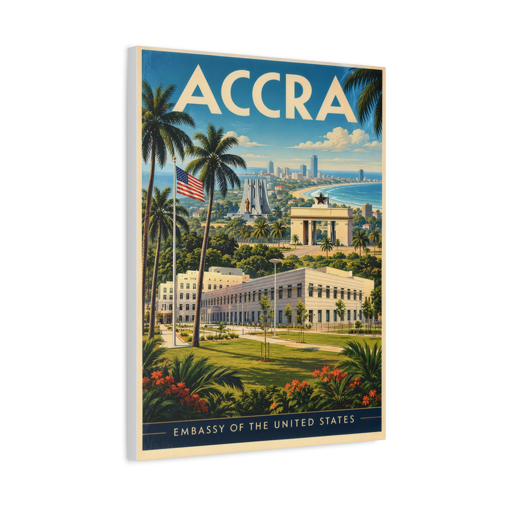 Accra Embassy Wrapped Canvas