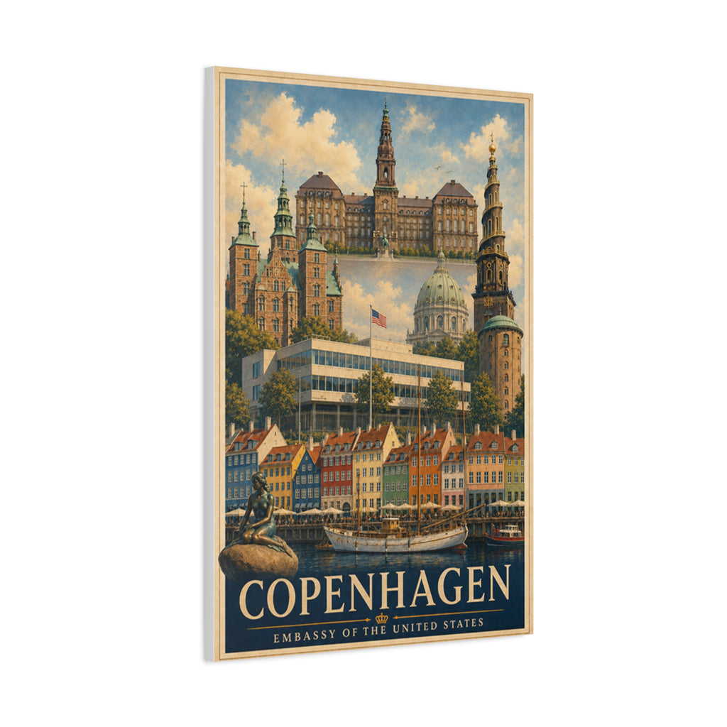 Copenhagen Embassy Wrapped Canvas