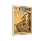 Florence Consulate General Wrapped Canvas Framed