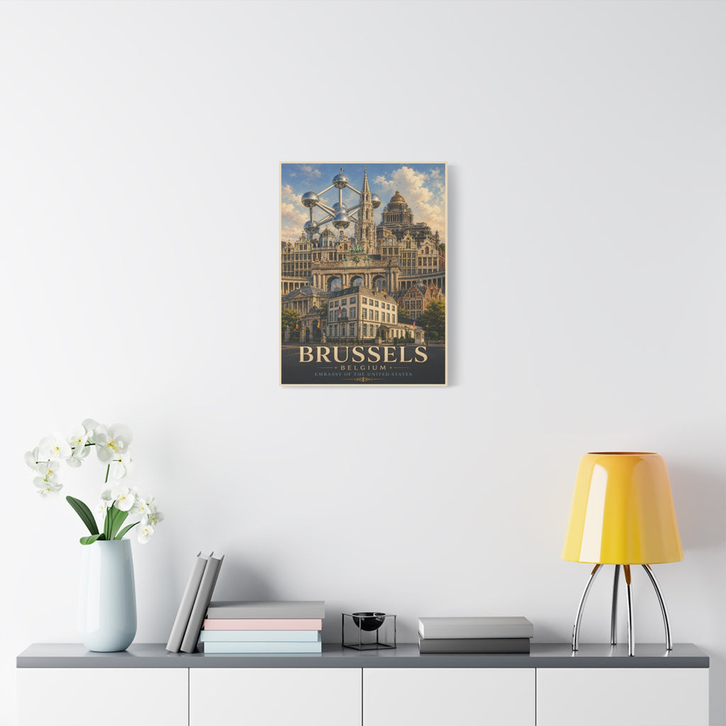 Brussels Embassy Wrapped Canvas