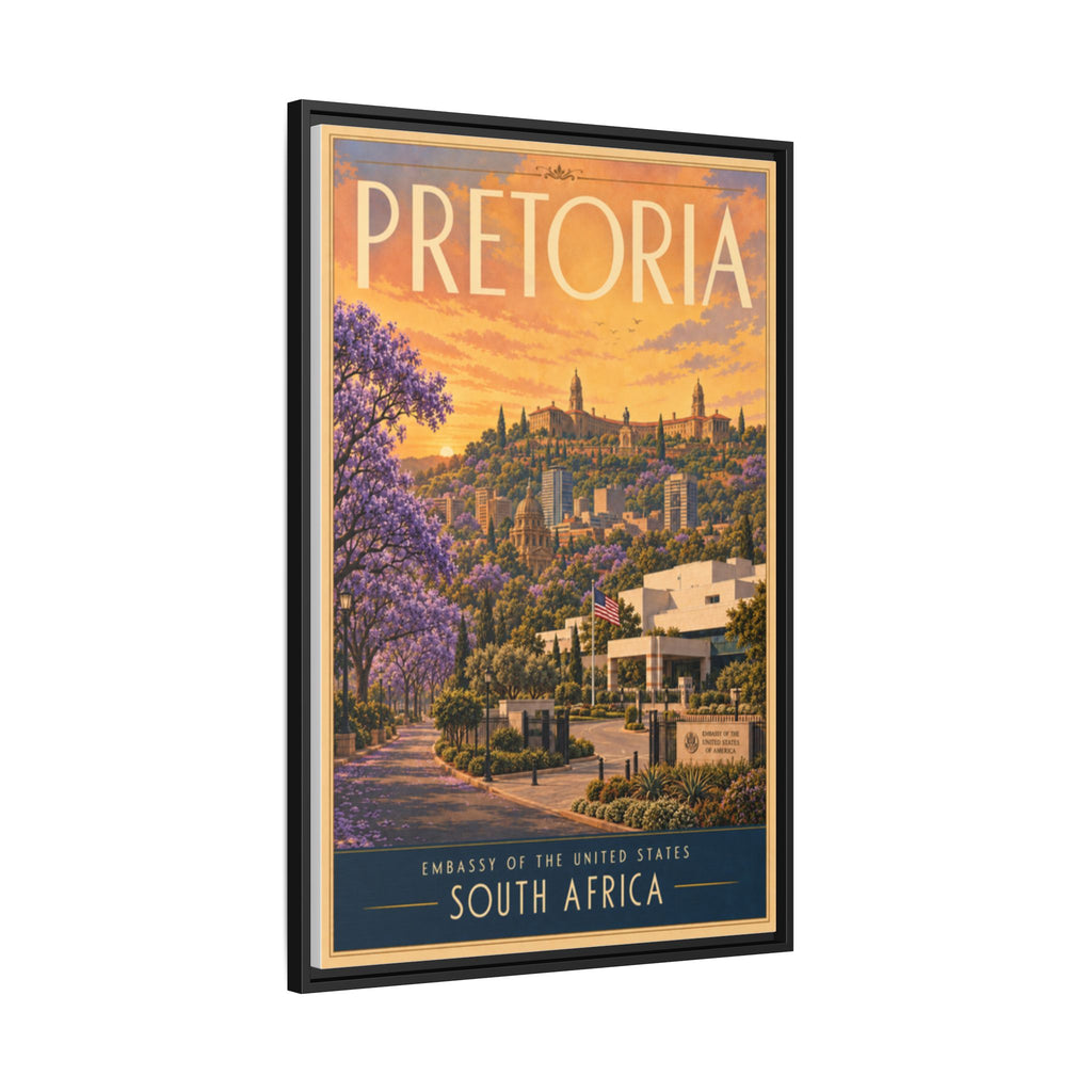 Pretoria Embassy Wrapped Canvas Framed