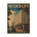 Mexico City Embassy Wrapped Canvas
