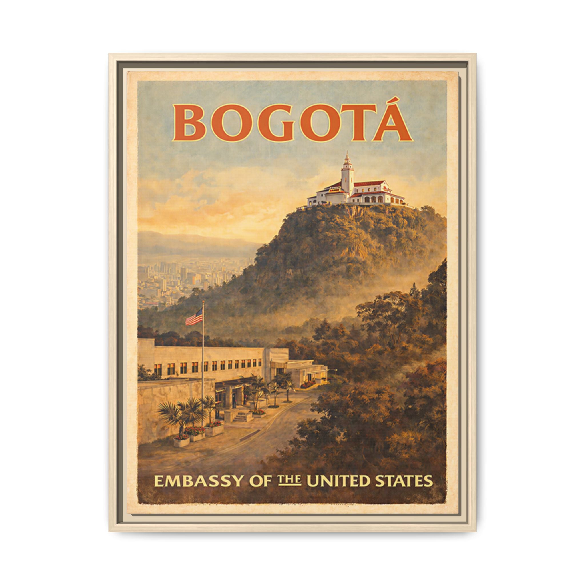 Bogotá Embassy Wrapped Canvas Framed