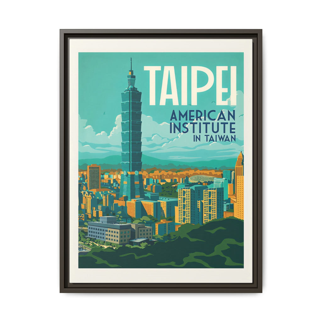 Taipei Embassy Wrapped Canvas Framed