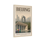 Beijing Embassy Wrapped Canvas Framed