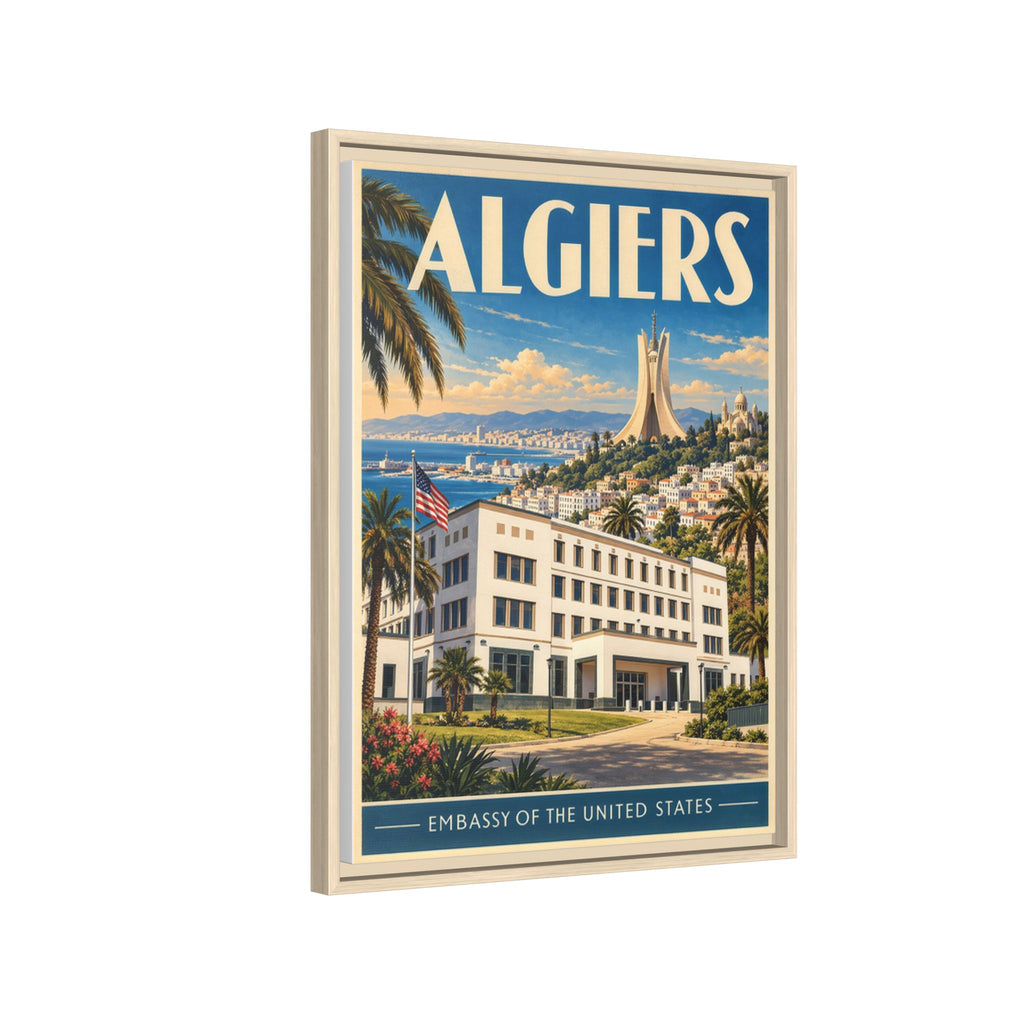 Algiers Embassy Wrapped Canvas Framed
