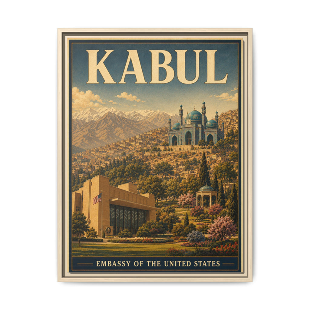 Kabul Embassy Wrapped Canvas Framed