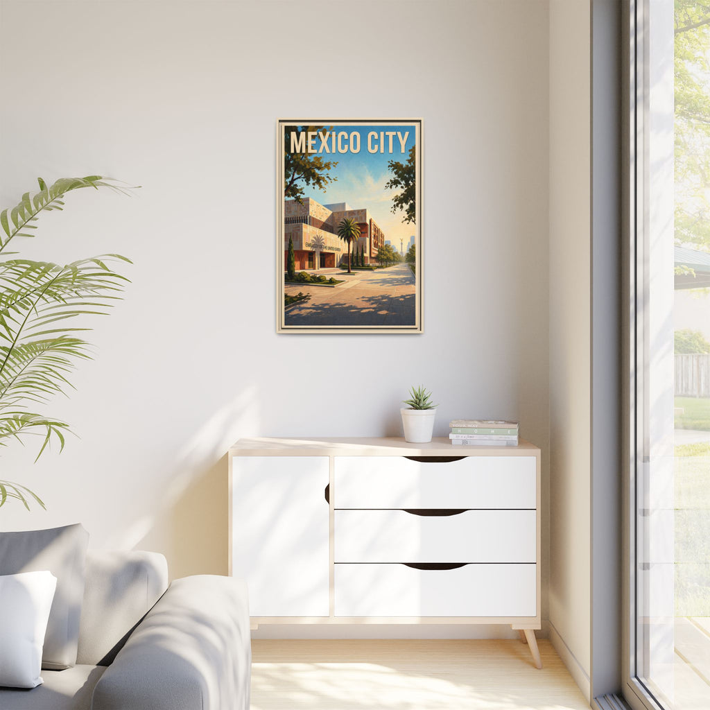 Mexico City Embassy Wrapped Canvas Framed