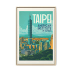 Taipei Embassy Wrapped Canvas Framed
