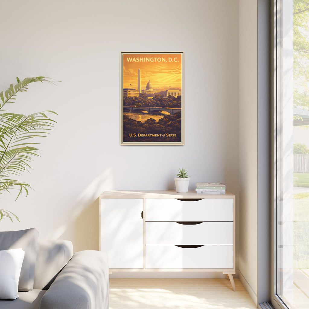 Washington D.C. Department of State Wrapped Canvas Framed
