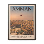 Amman Embassy Wrapped Canvas Framed