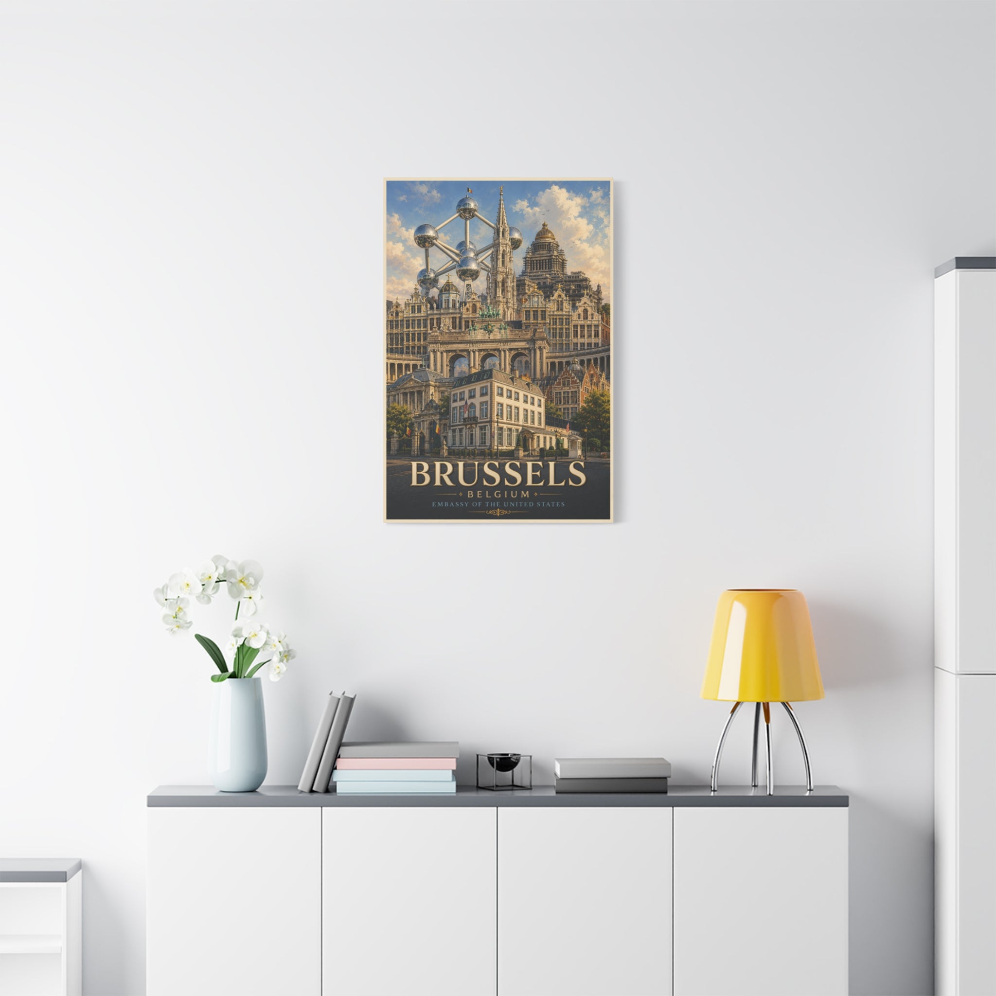 Brussels Embassy Wrapped Canvas