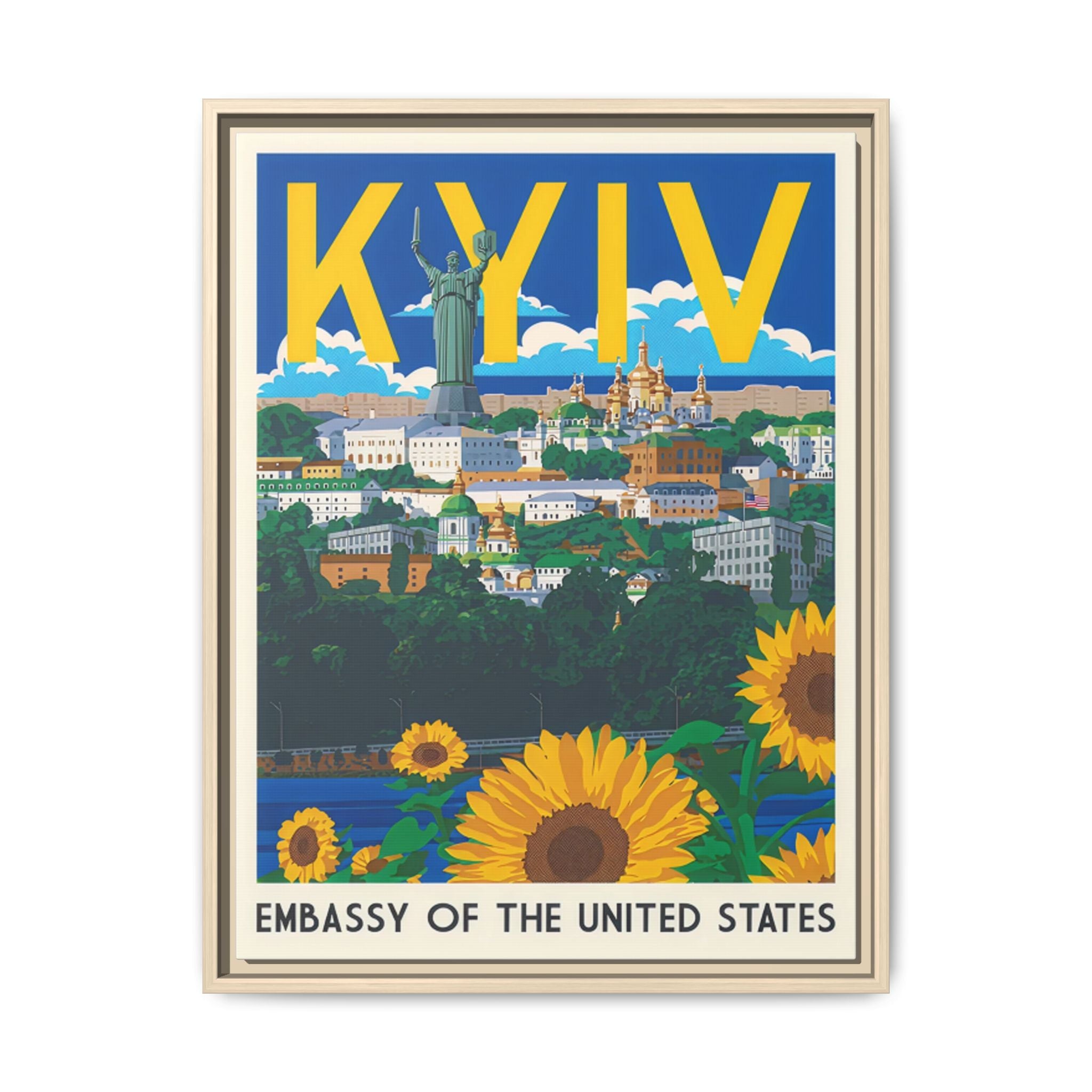Kyiv Embassy Wrapped Canvas Framed