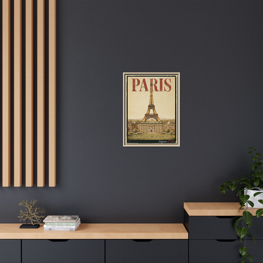 Paris Embassy Wrapped Canvas Framed