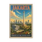 Jakarta Embassy Wrapped Canvas Framed