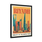 Riyadh Embassy Wrapped Canvas Framed