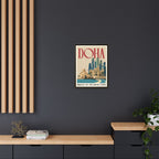 Doha Embassy Wrapped Canvas Framed