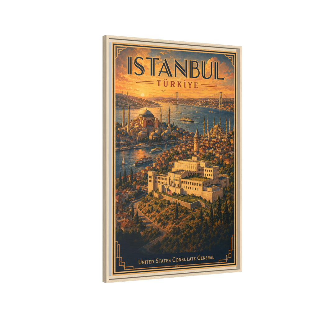 Istanbul Consulate General Wrapped Canvas Framed