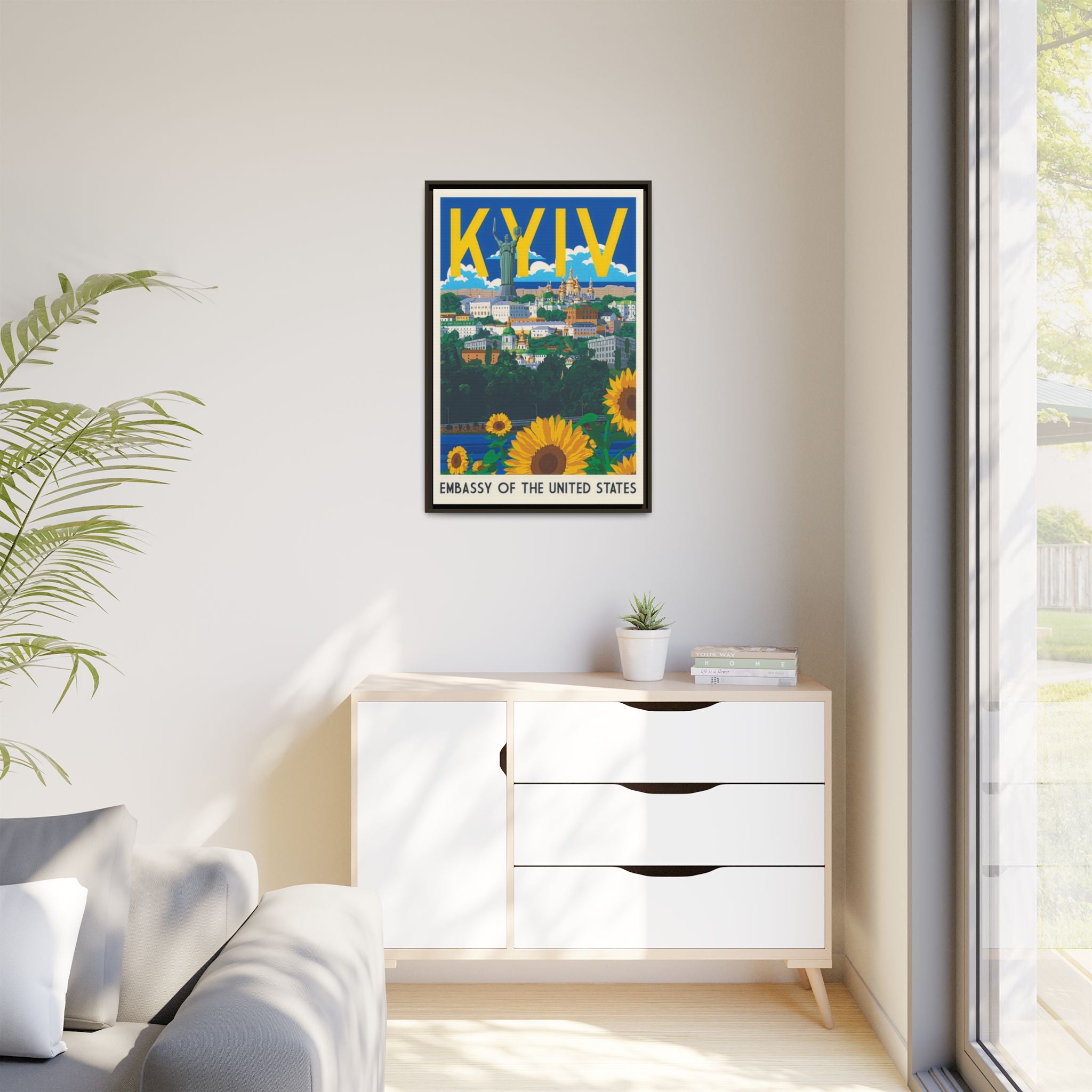 Kyiv Embassy Wrapped Canvas Framed