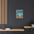 Kuwait City Embassy Wrapped Canvas Framed