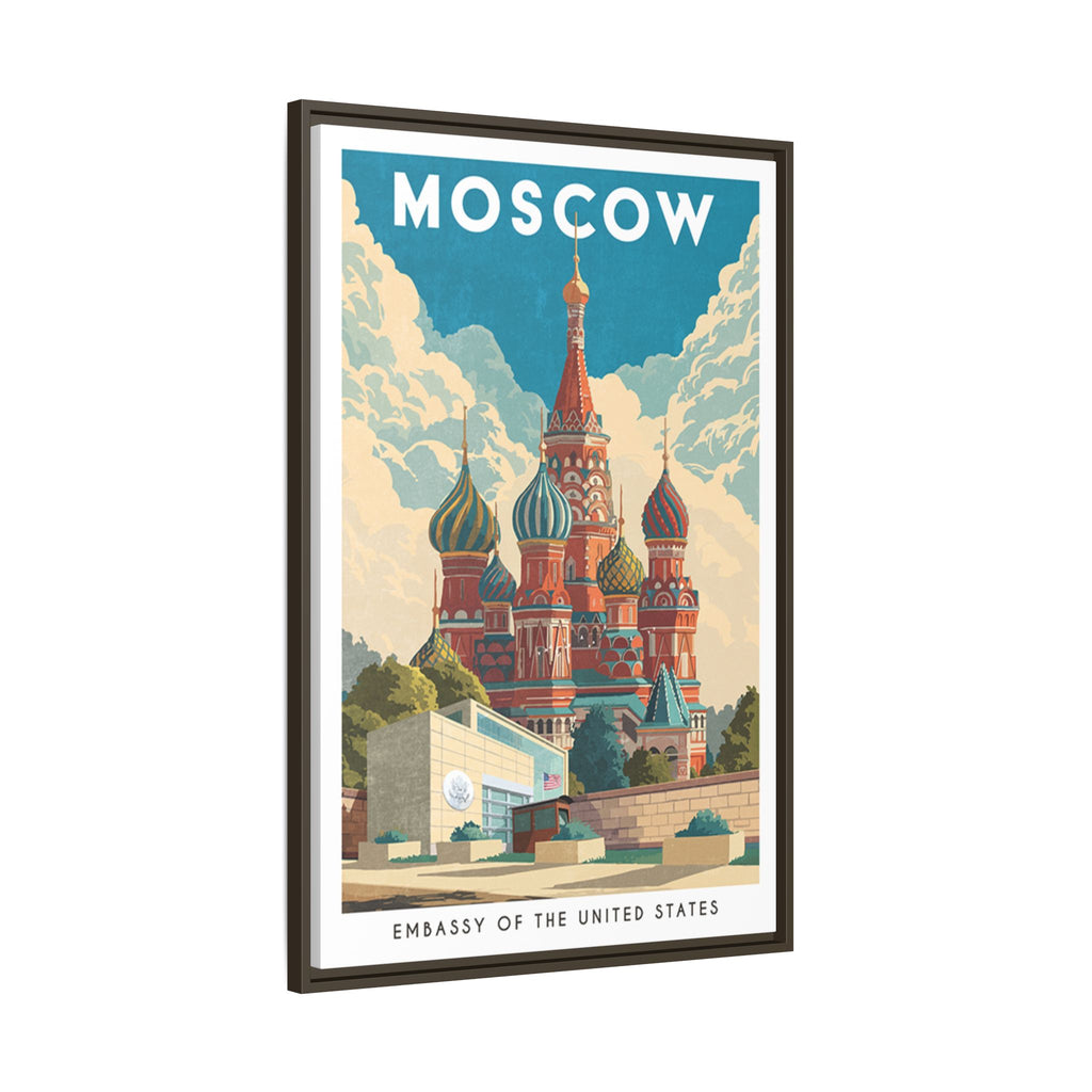 Moscow Embassy Wrapped Canvas Framed