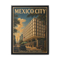 Mexico City Embassy Wrapped Canvas Framed