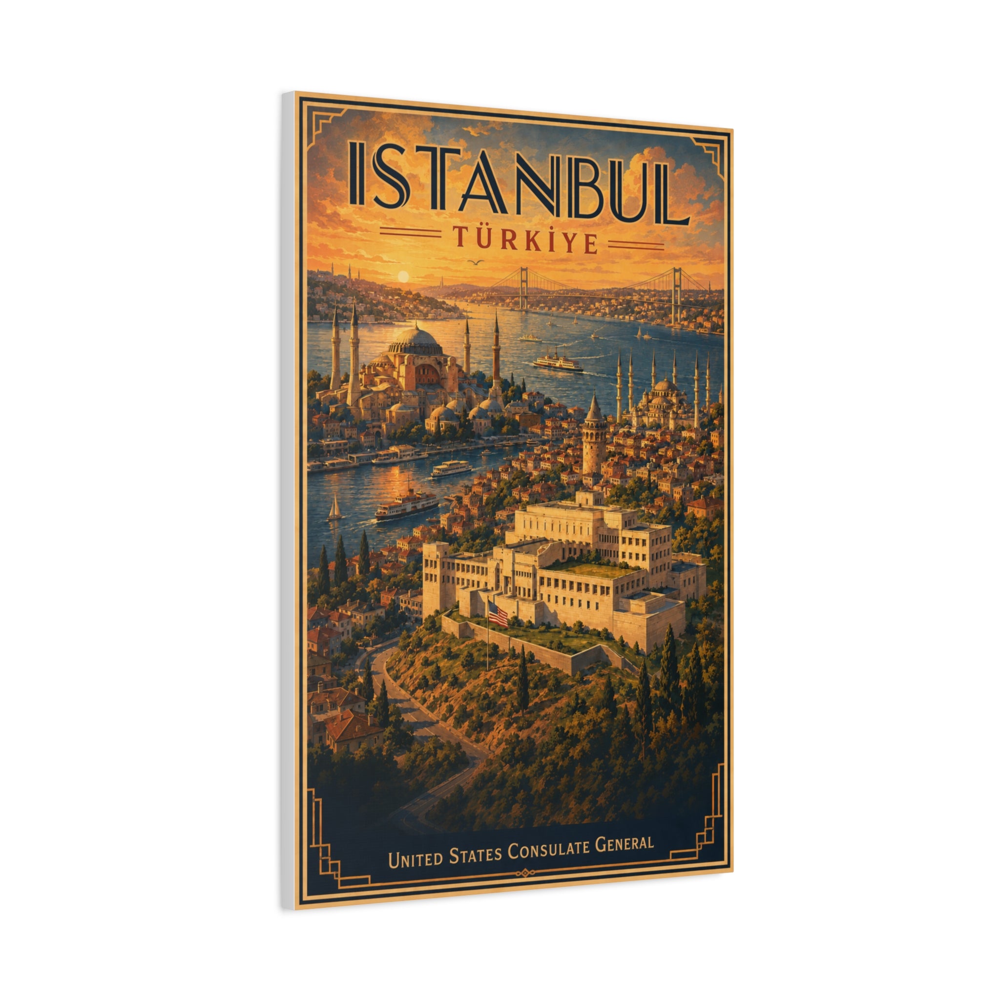 Istanbul Consulate General Wrapped Canvas
