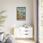 Havana Embassy Wrapped Canvas Framed