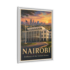 Nairobi Embassy Wrapped Canvas Framed