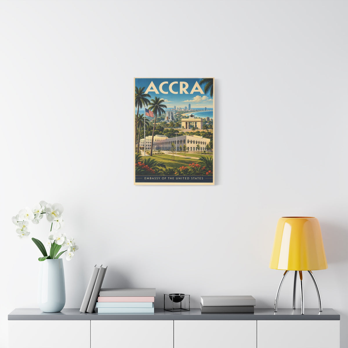 Accra Embassy Wrapped Canvas