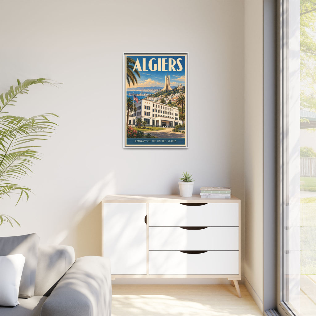Algiers Embassy Wrapped Canvas Framed