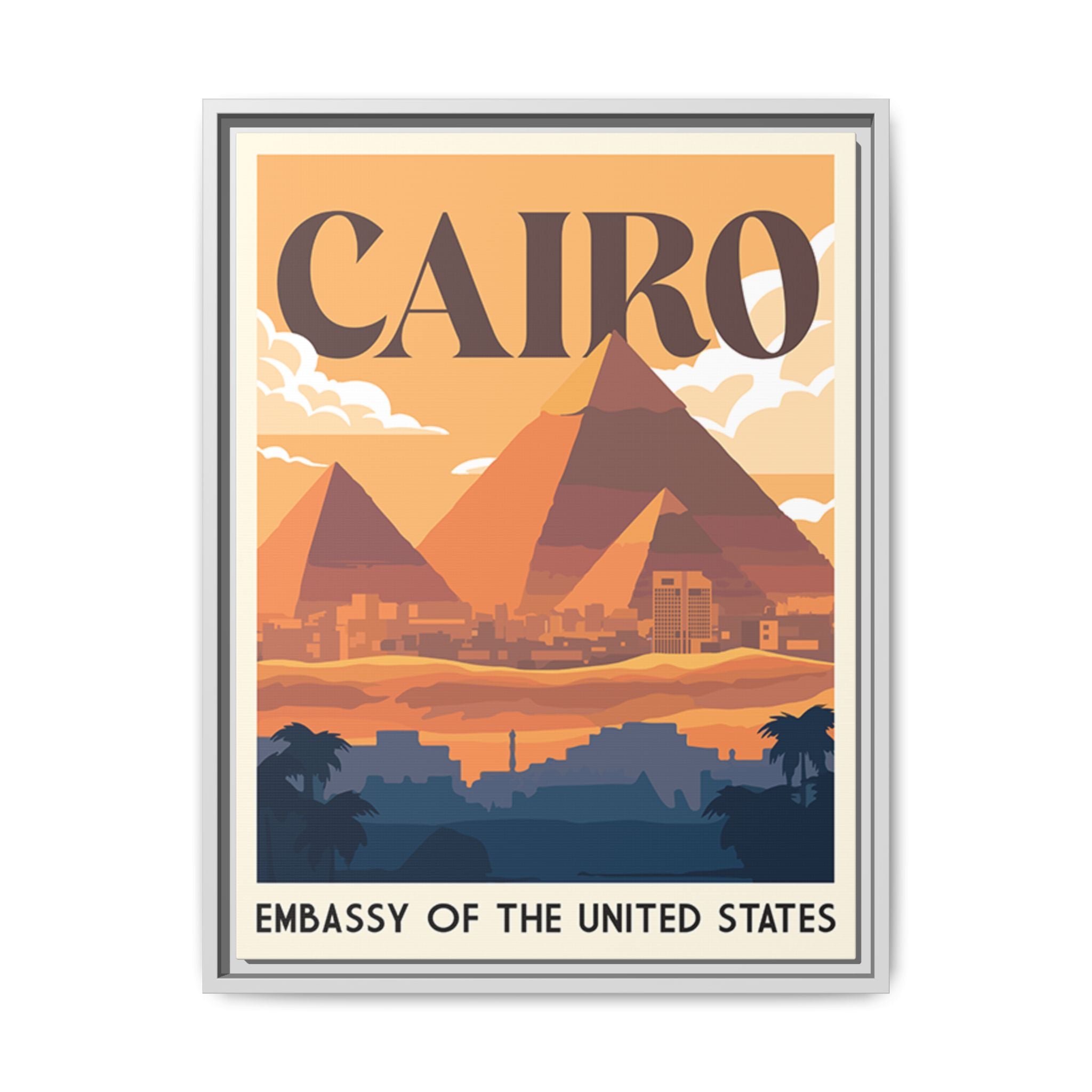 Cairo Embassy Wrapped Canvas Framed