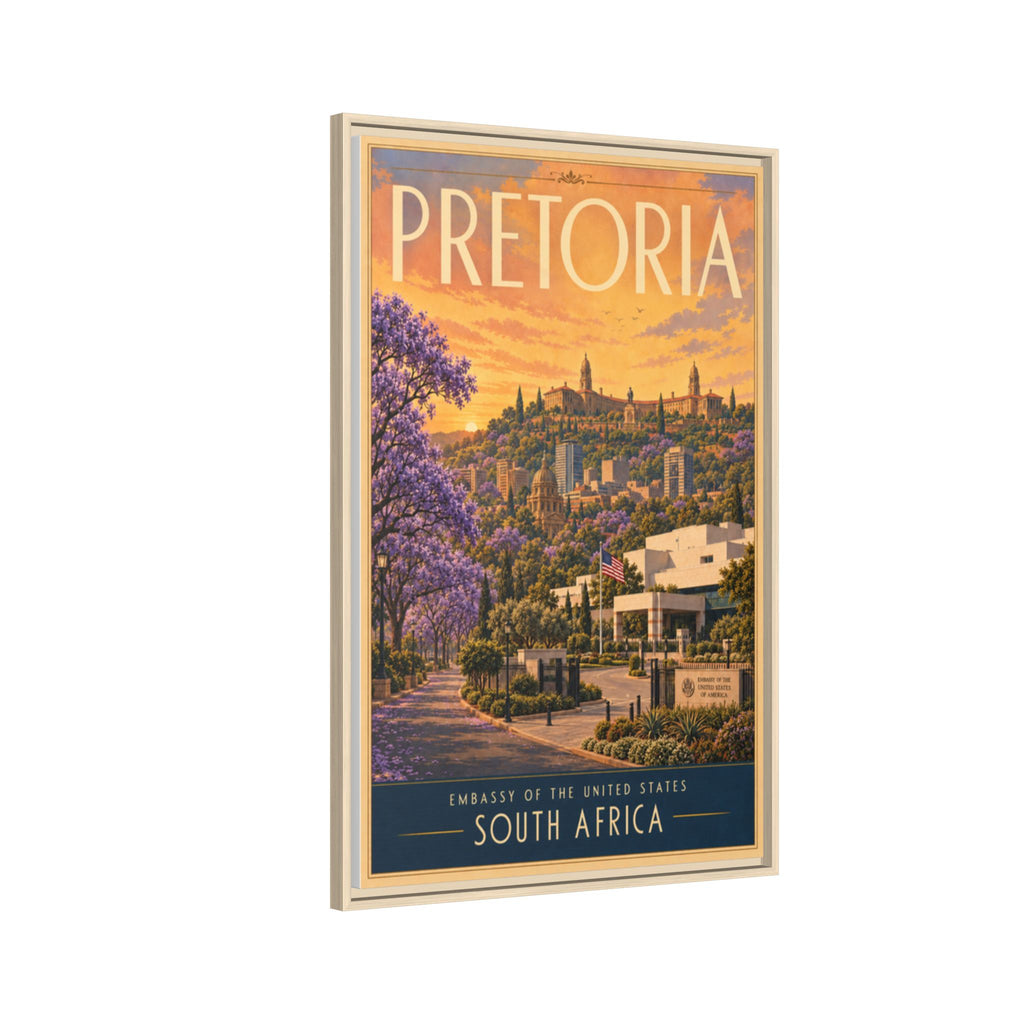 Pretoria Embassy Wrapped Canvas Framed