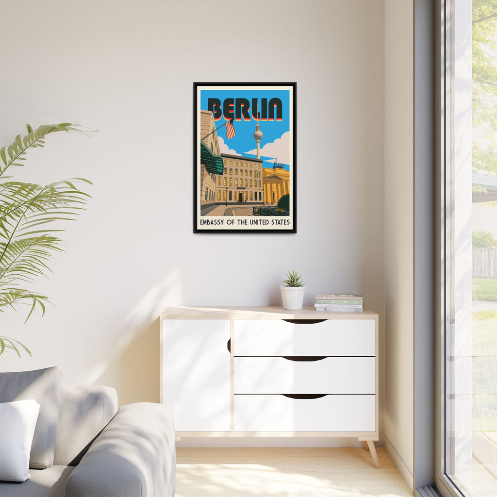 Berlin Embassy Wrapped Canvas Framed
