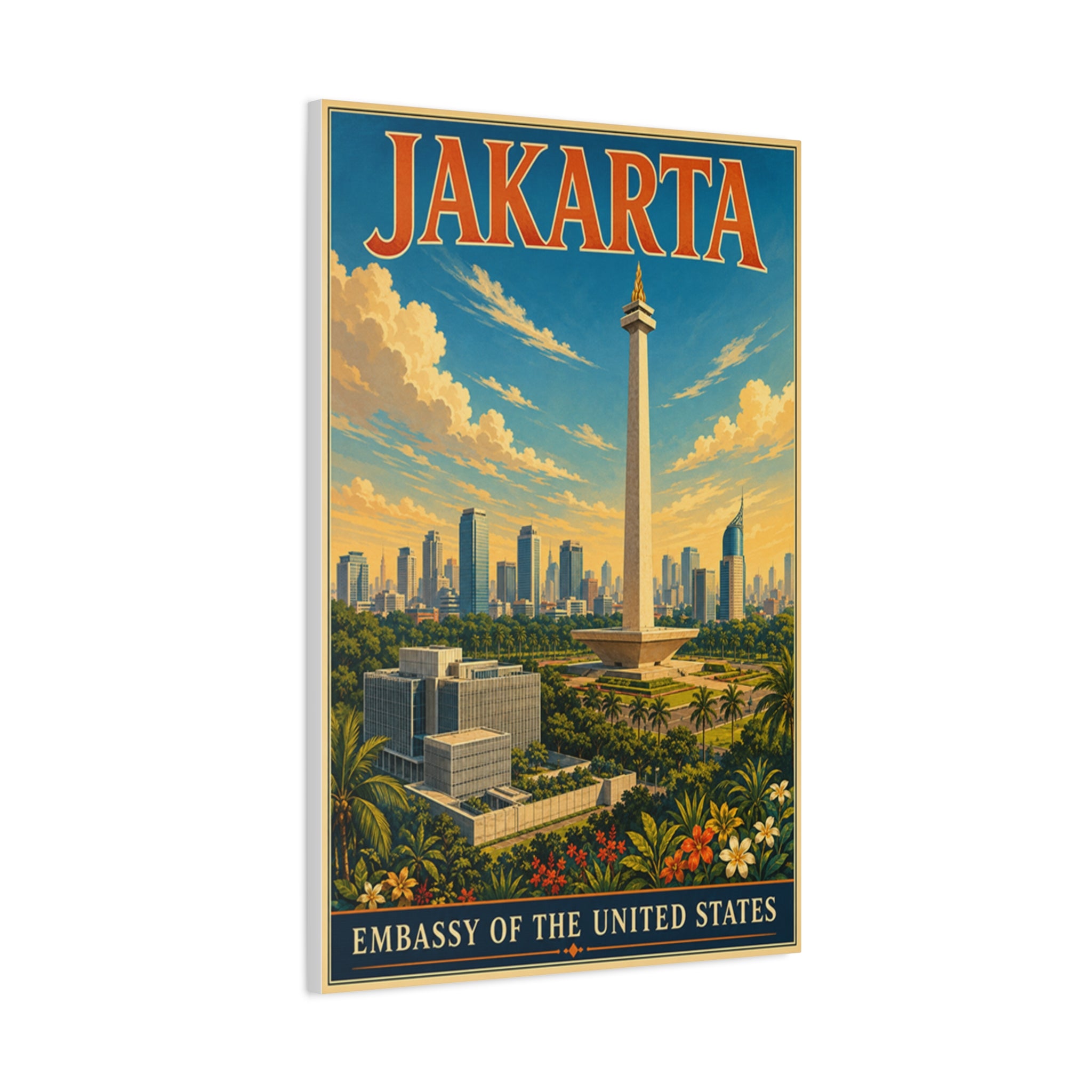 Jakarta Embassy Wrapped Canvas