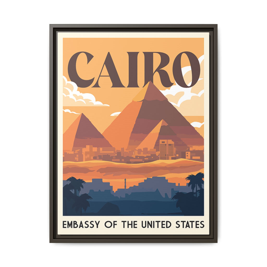 Cairo Embassy Wrapped Canvas Framed
