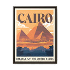 Cairo Embassy Wrapped Canvas Framed