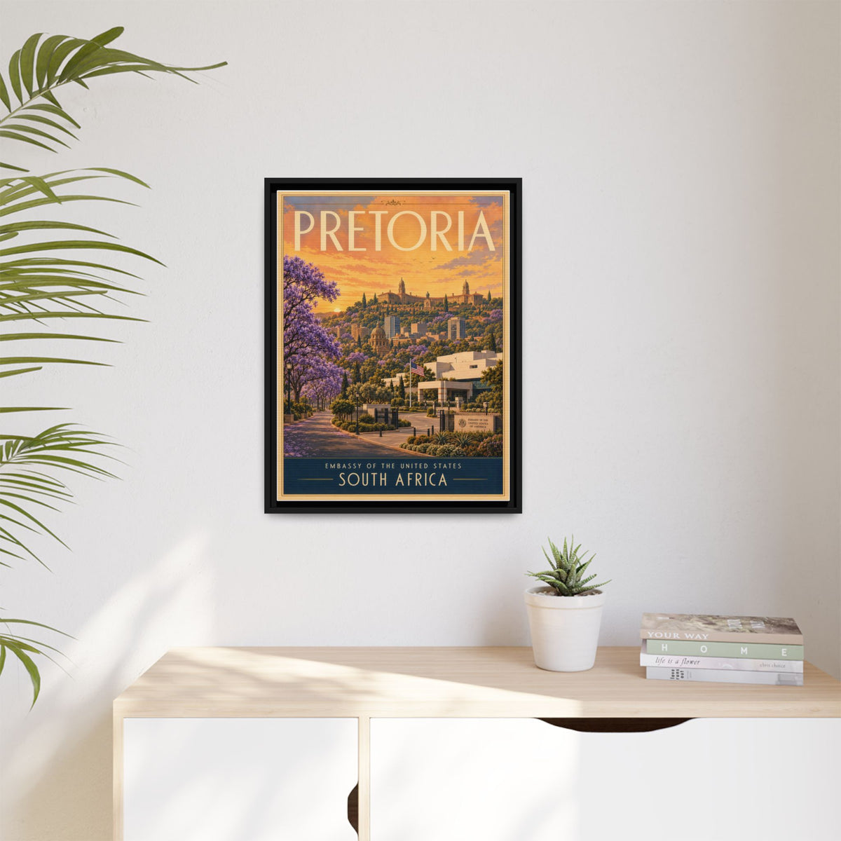Pretoria Embassy Wrapped Canvas Framed