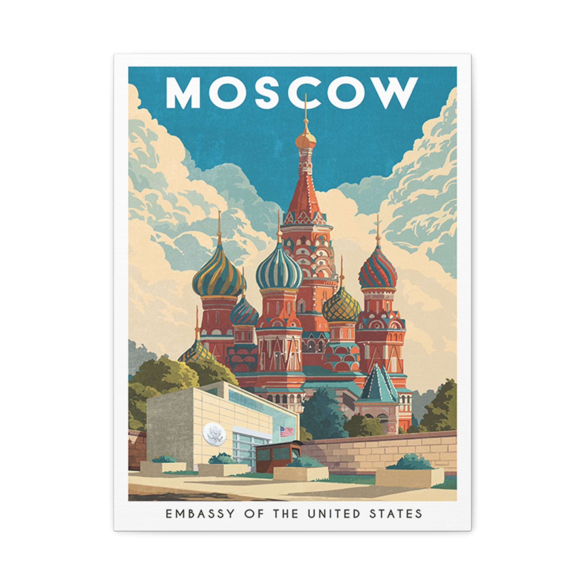 Moscow Embassy Wrapped Canvas
