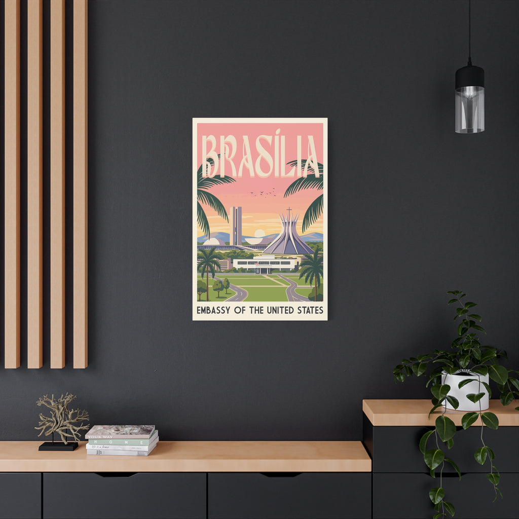 Brasília Embassy Wrapped Canvas