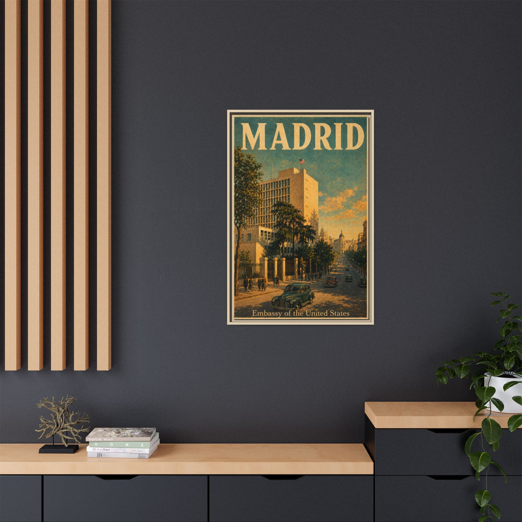 Madrid Embassy Wrapped Canvas Framed