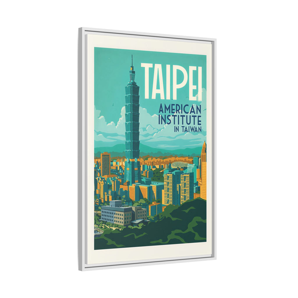 Taipei Embassy Wrapped Canvas Framed