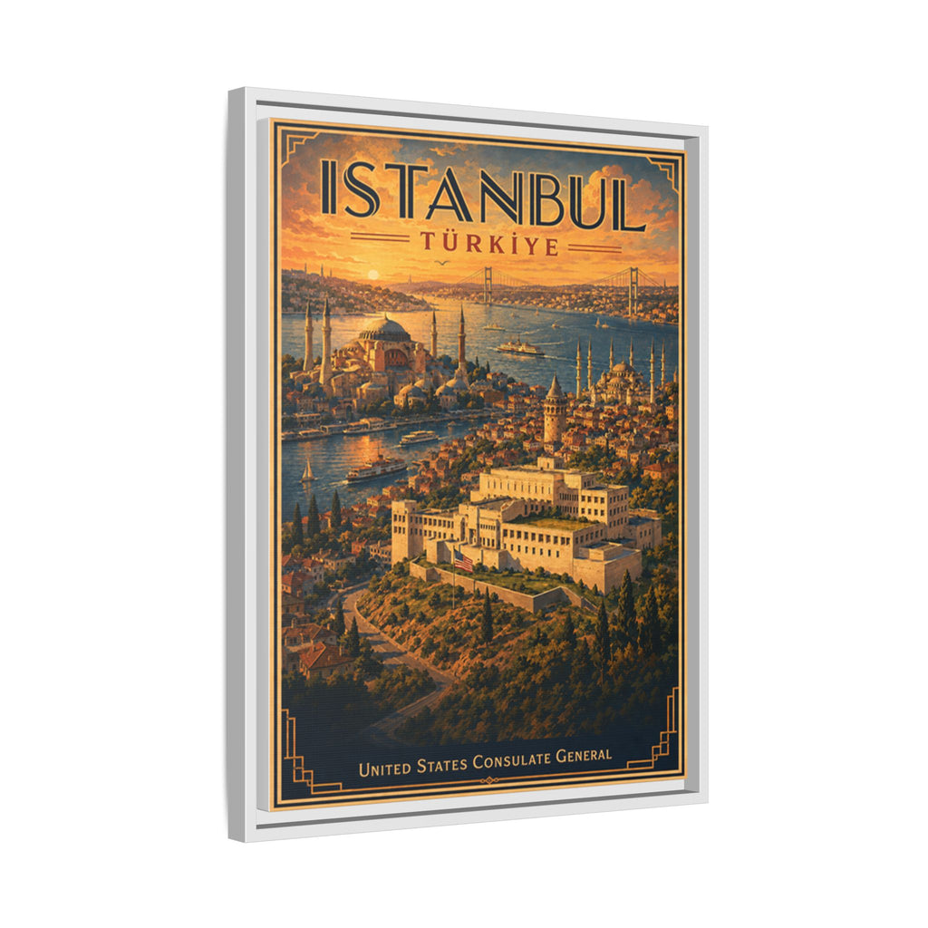 Istanbul Consulate General Wrapped Canvas Framed