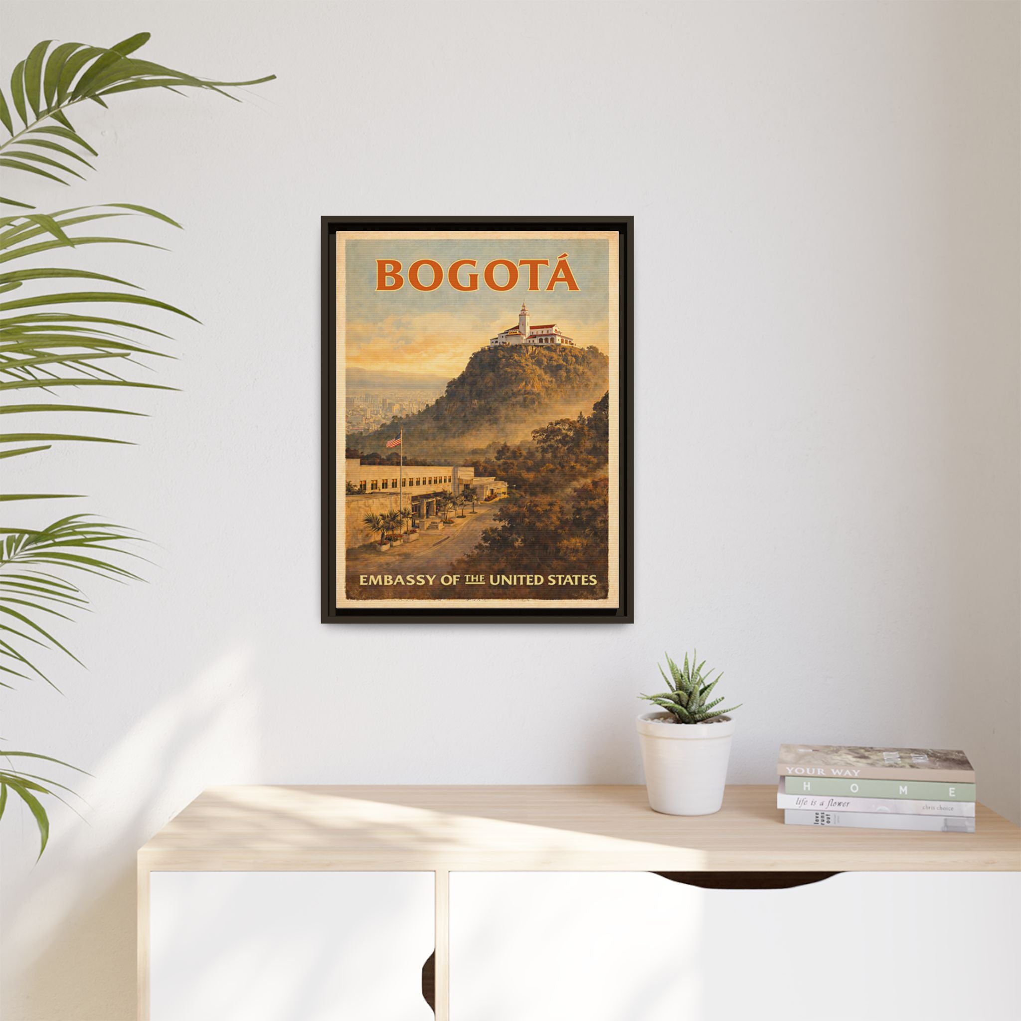 Bogotá Embassy Wrapped Canvas Framed