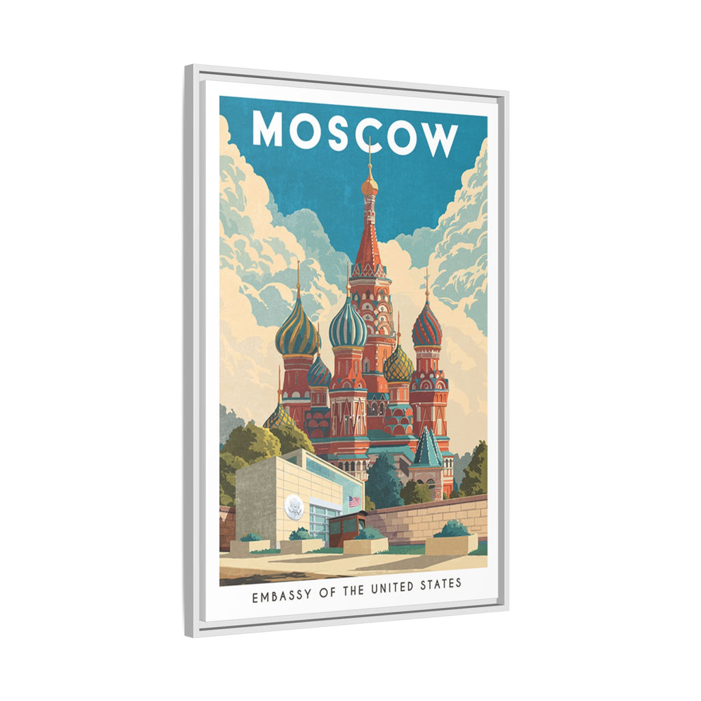 Moscow Embassy Wrapped Canvas Framed